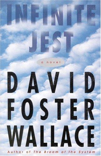 The cloud-covered book jacket of Infinite Jest by David Foster Wallace