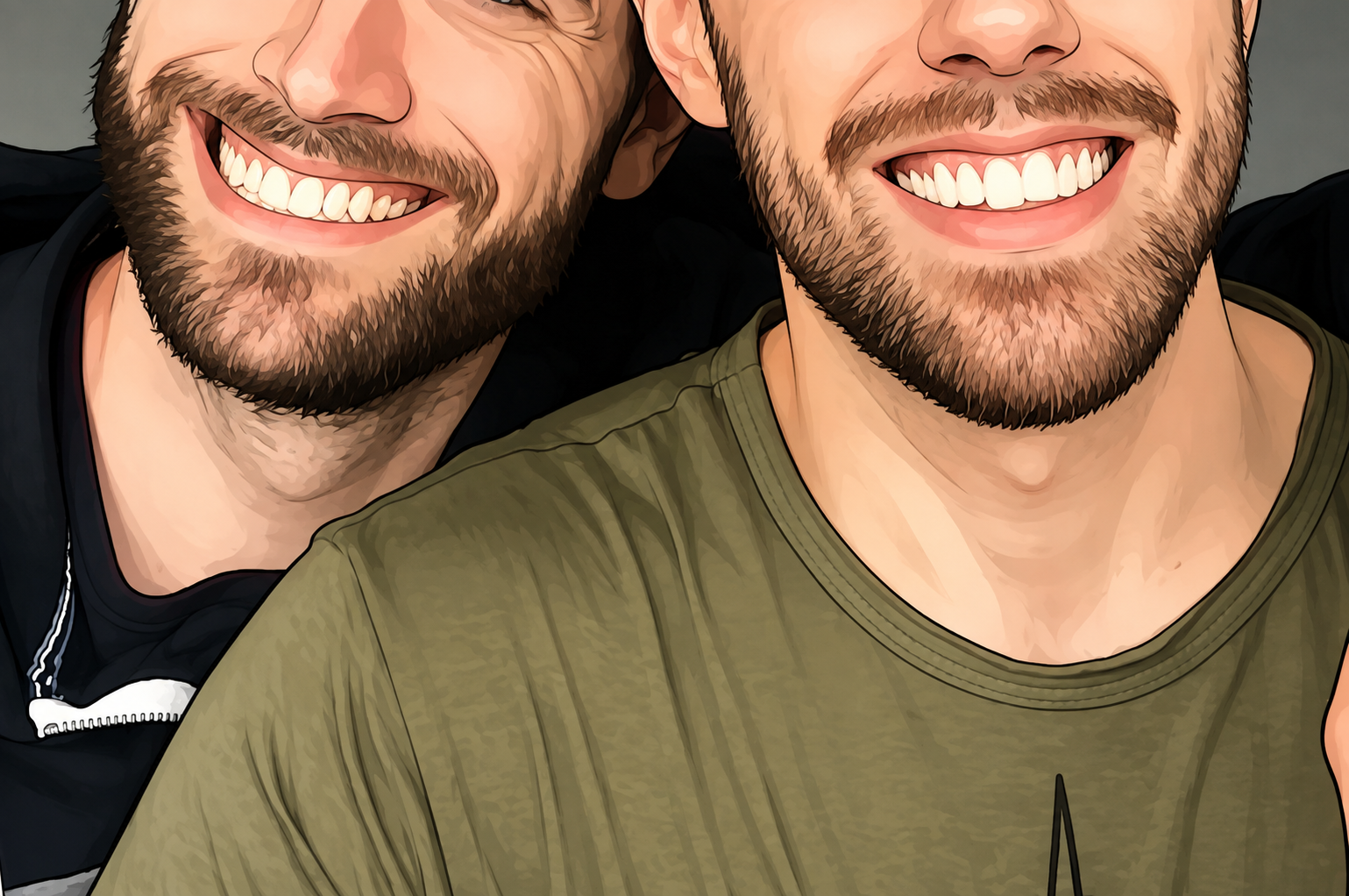 The author smiling with the person who inspired Part Ways.